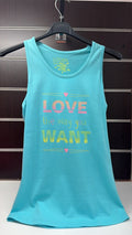 Camiseta de tirantes Losan turquesa Love — fotografía del producto