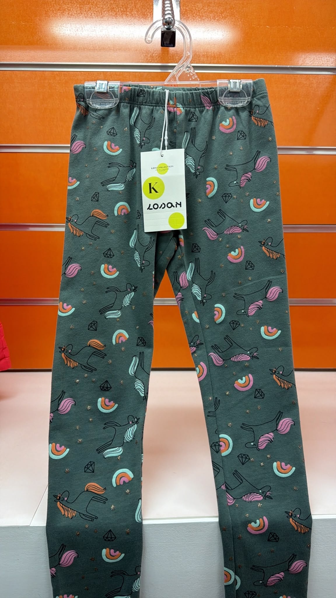 Leggings niña Losan Wonderland unicornios verde musgo — fotografía del producto