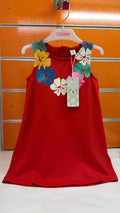 Vestido niña Tuc Tuc rojo con flores — fotografía del producto