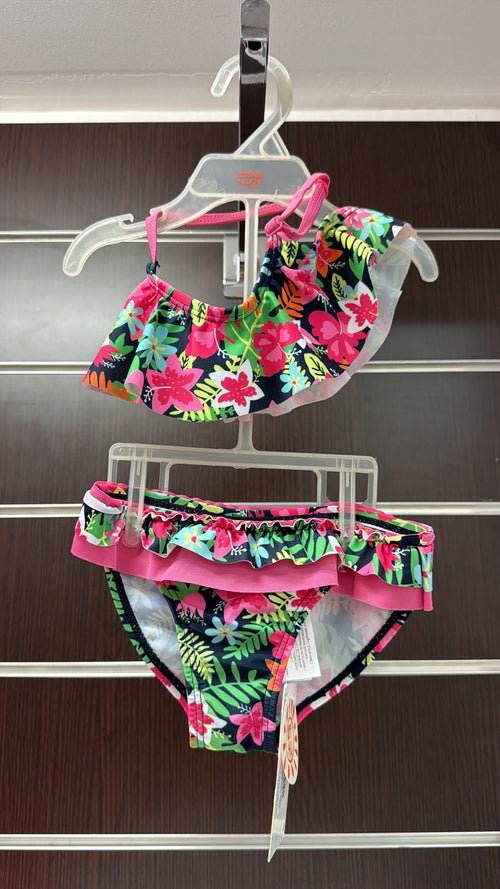 Bikini niña flores tropicales — fotografía del producto