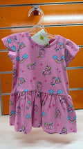 Vestido bebé Losan rosa de unicornios — fotografía del producto