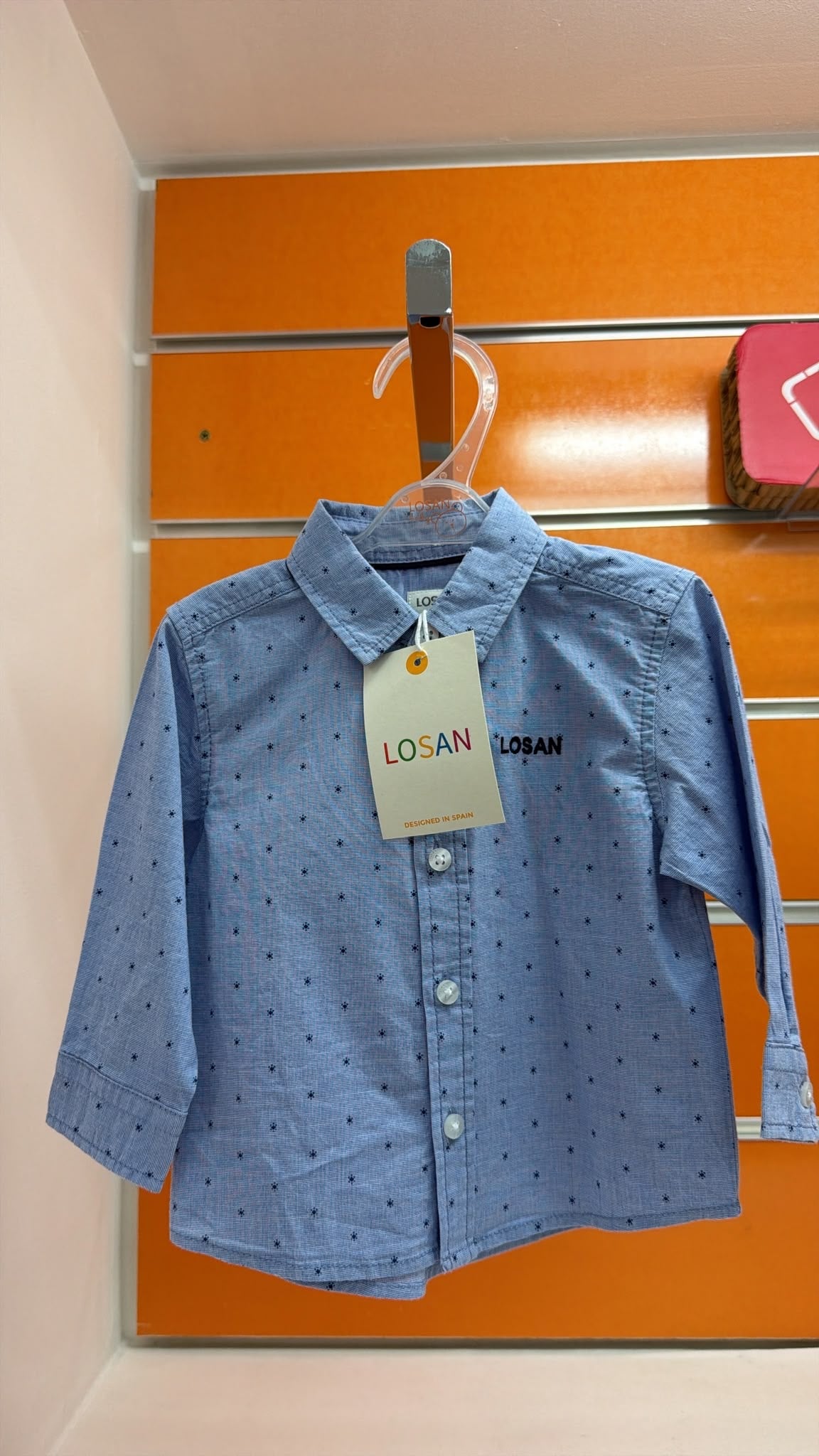 Camisa bebé Losan azul con estampado — fotografía del producto