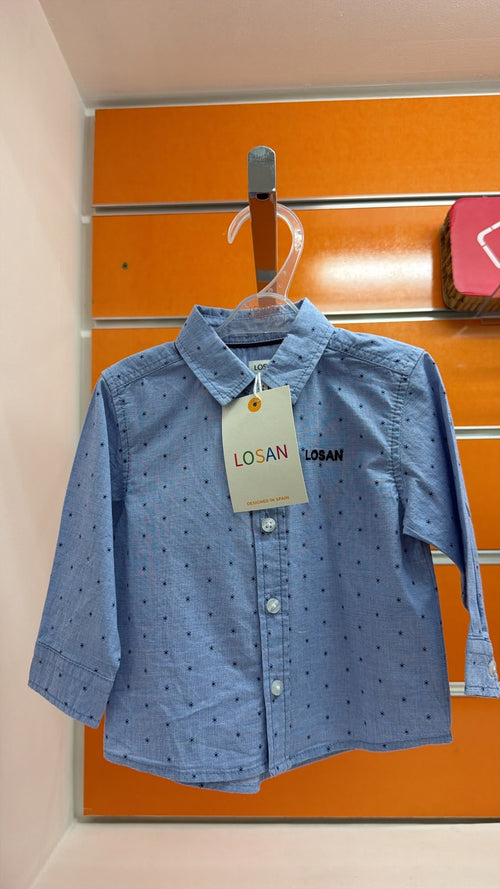 Camisa bebé Losan azul con estampado — fotografía del producto
