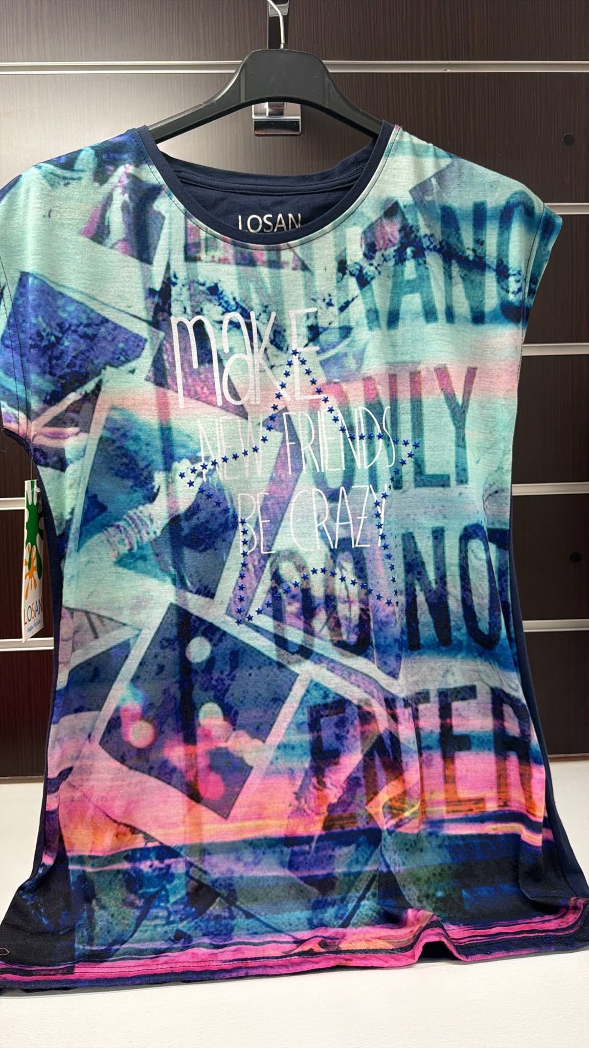 Camiseta Losan multicolor Make New Friends — fotografía del producto