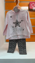Conjunto bebé Losan Little Star rosa con leggings animal print — fotografía del producto