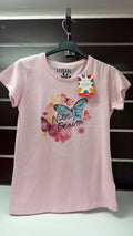 Camiseta niña Losan rosa con mariposas — fotografía del producto