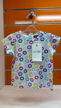 Camiseta bebé Losan flores sonrientes multicolor — fotografía del producto
