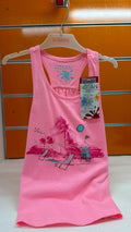 Camiseta niña Losan rosa con estampado de playa — fotografía del producto