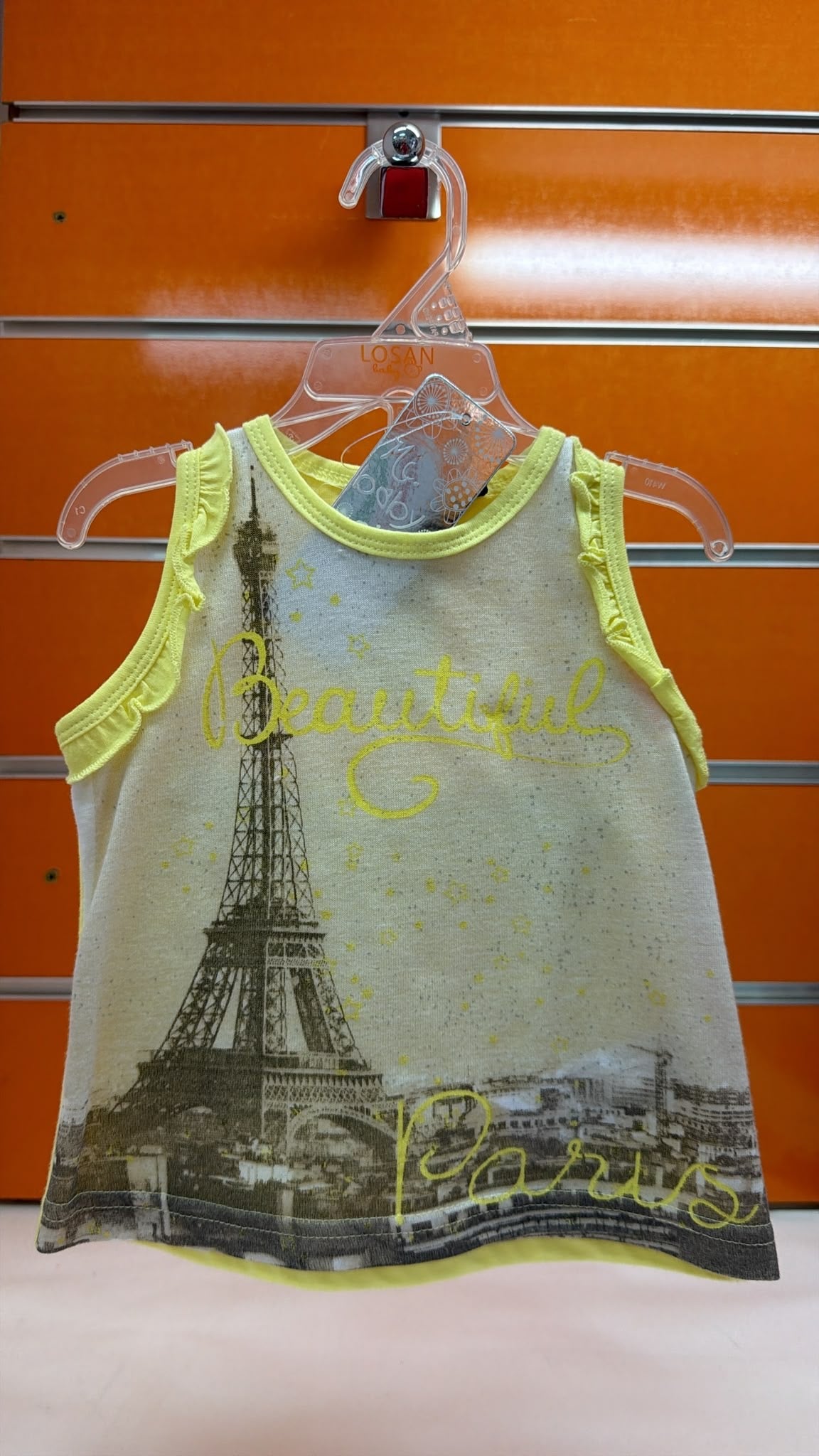 Conjunto bebé Losan París lima y amarillo — fotografía del producto