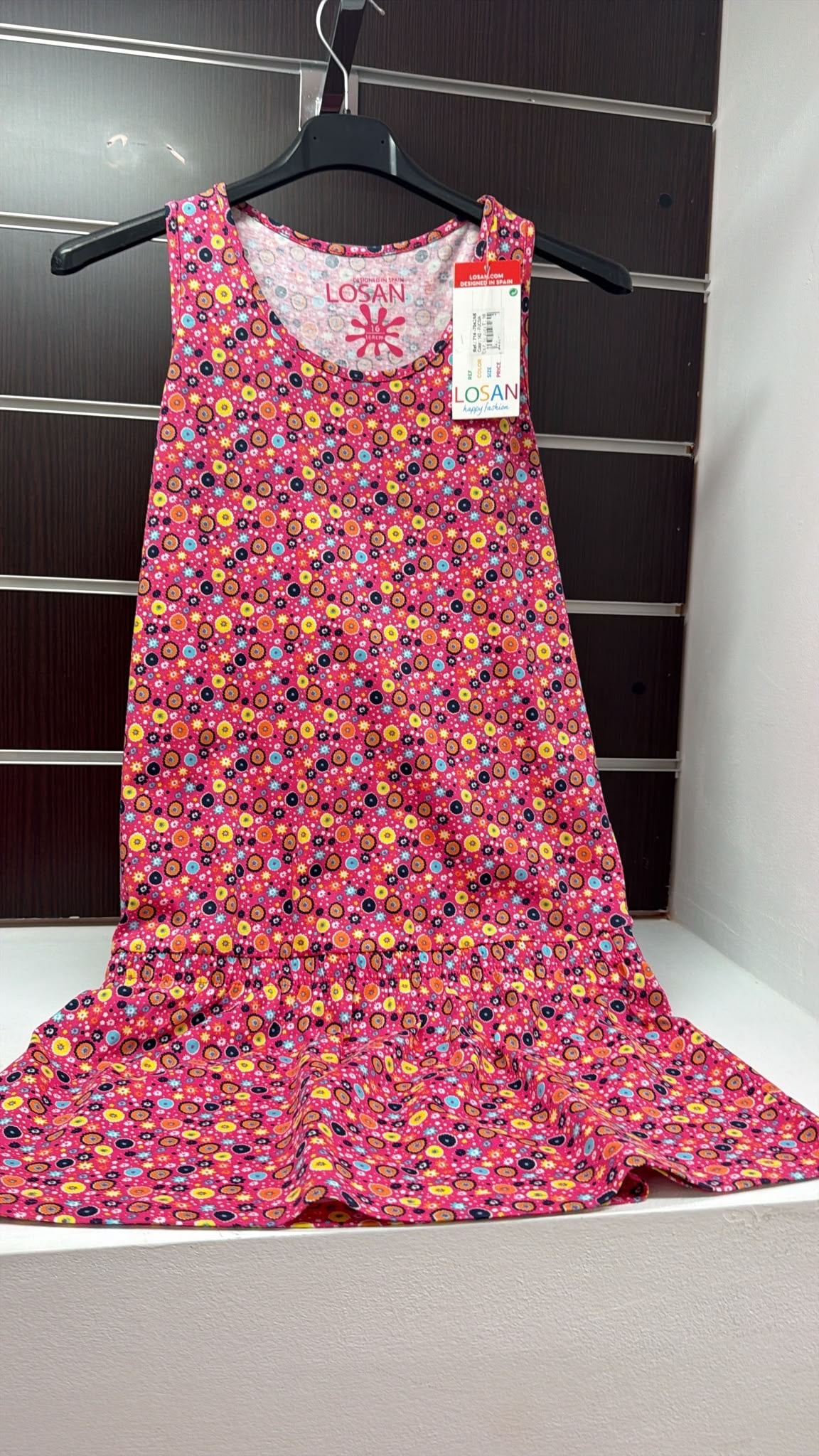 Vestido juvenil Losan floral multicolor — fotografía del producto