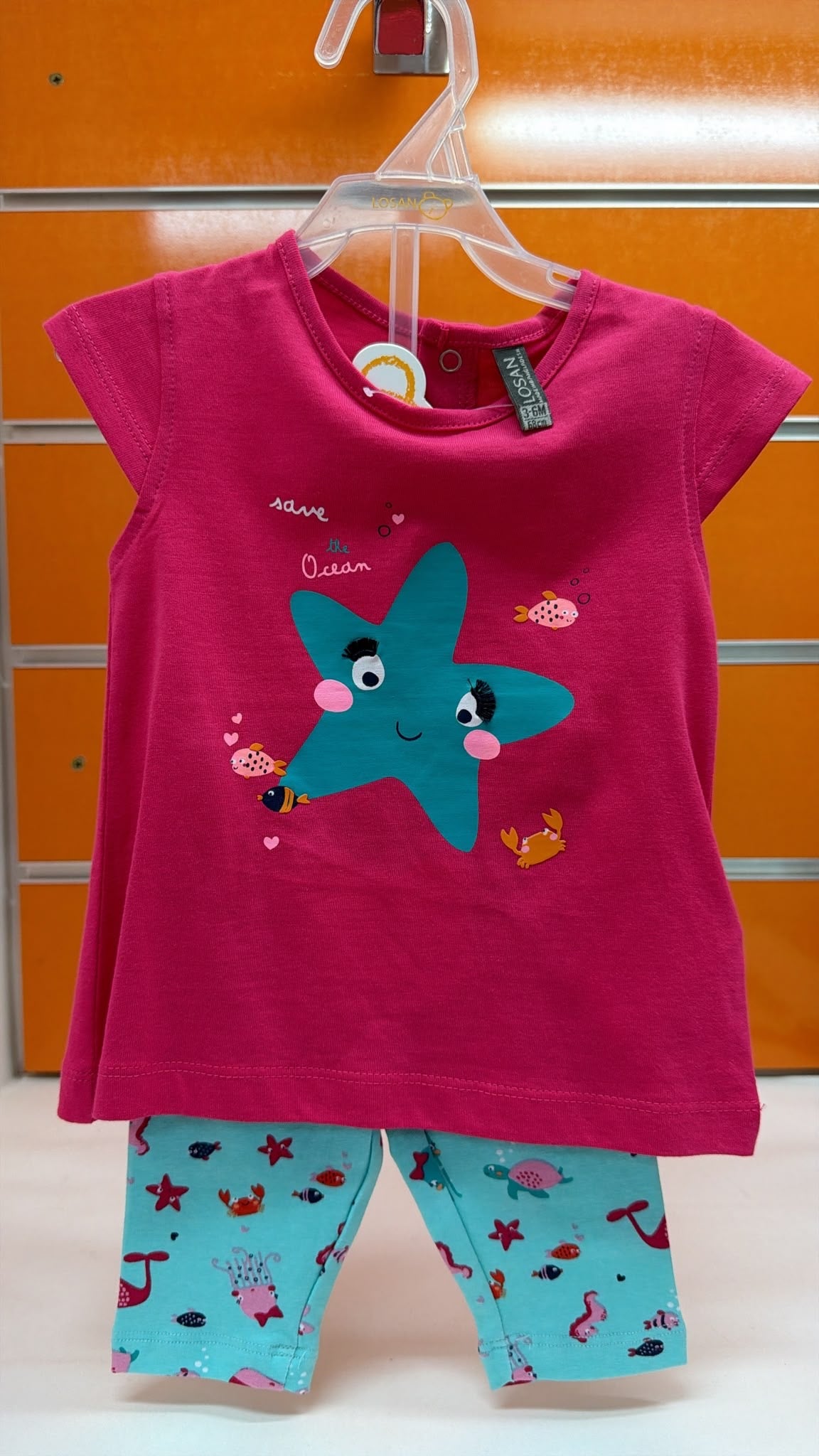 Conjunto bebé Losan fucsia estrella de mar — fotografía del producto