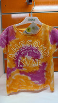 Camiseta niña Losan tie-dye naranja y rosa — fotografía del producto