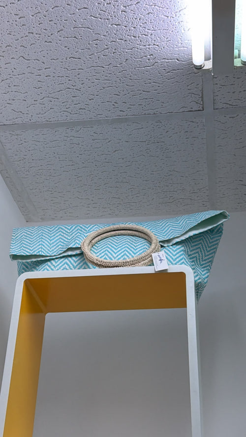 Bolso de playa plegable turquesa — fotografía del producto
