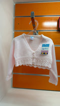 Chaqueta corta bebé Juliana rosa de punto — fotografía del producto