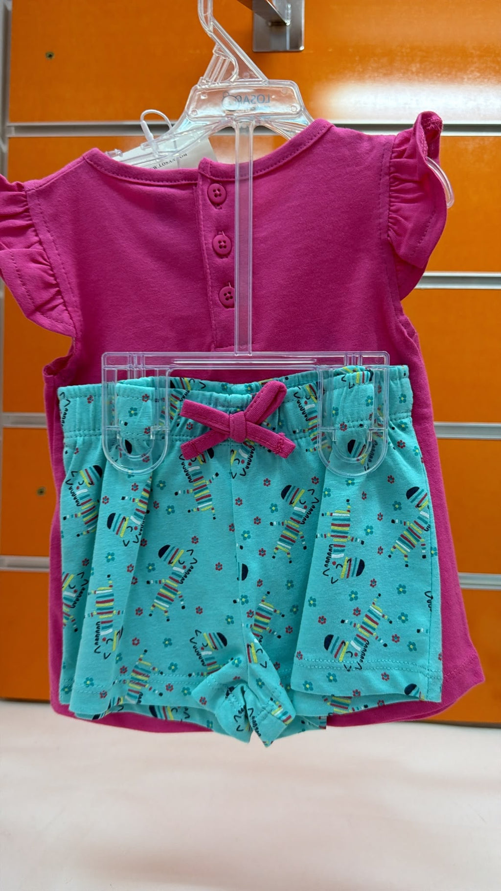 Conjunto bebé Losan fucsia cebra Dance With Me — fotografía del producto