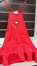 Vestido niña Losan rojo con corazón — fotografía del producto