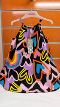 Vestido niña Tuc Tuc multicolor con corazones — fotografía del producto