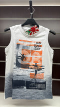 Camiseta de tirantes niño Losan blanca Surf — fotografía del producto