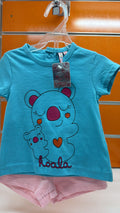 Conjunto bebé niña Losan camiseta estampada y short — fotografía del producto