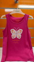 Camiseta niña Losan fucsia con mariposa — fotografía del producto