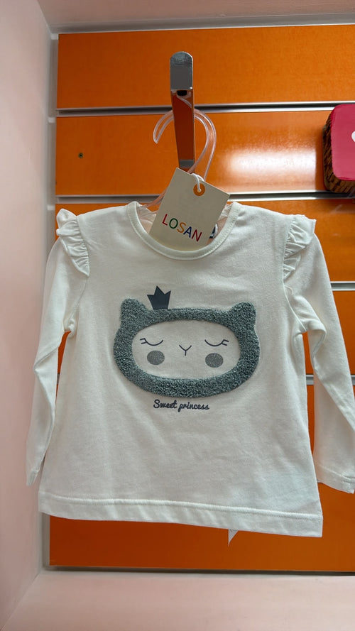 Camiseta bebé Losan Sweet Princess con volantes — fotografía del producto