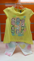 Conjunto bebé niña Losan amarillo claro con zapatitos — fotografía del producto