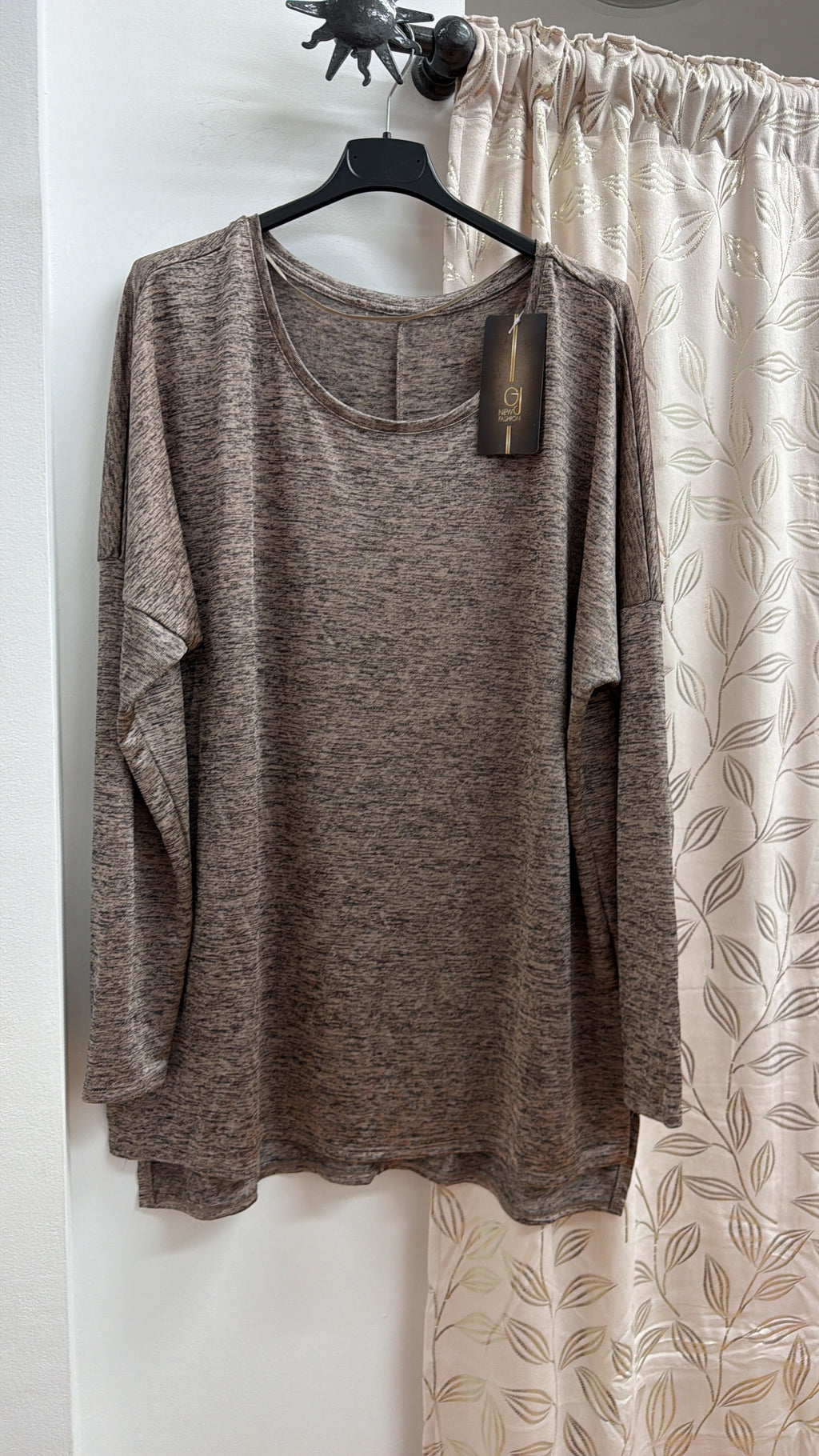 Jersey fino jaspeado gris — fotografía del producto
