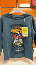 Camiseta niño Losan coches azul oscuro — fotografía del producto