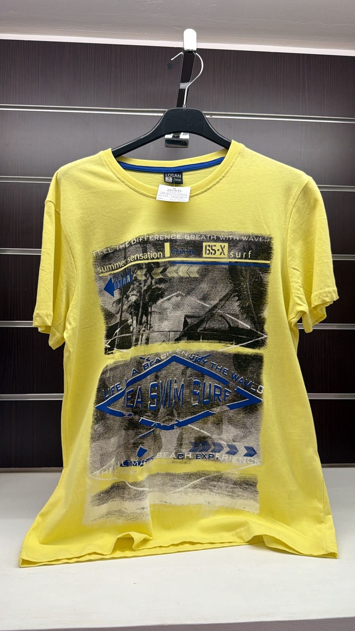 Camiseta juvenil Losan amarilla Sea Swim Surf — fotografía del producto