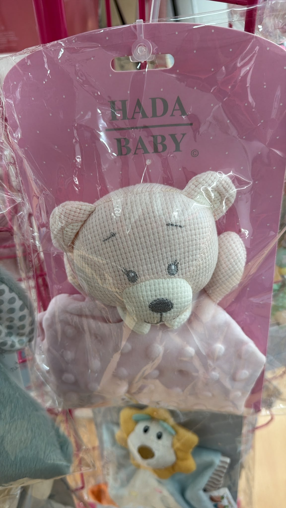 Manta de apego osito rosa Hada Baby — fotografía del producto