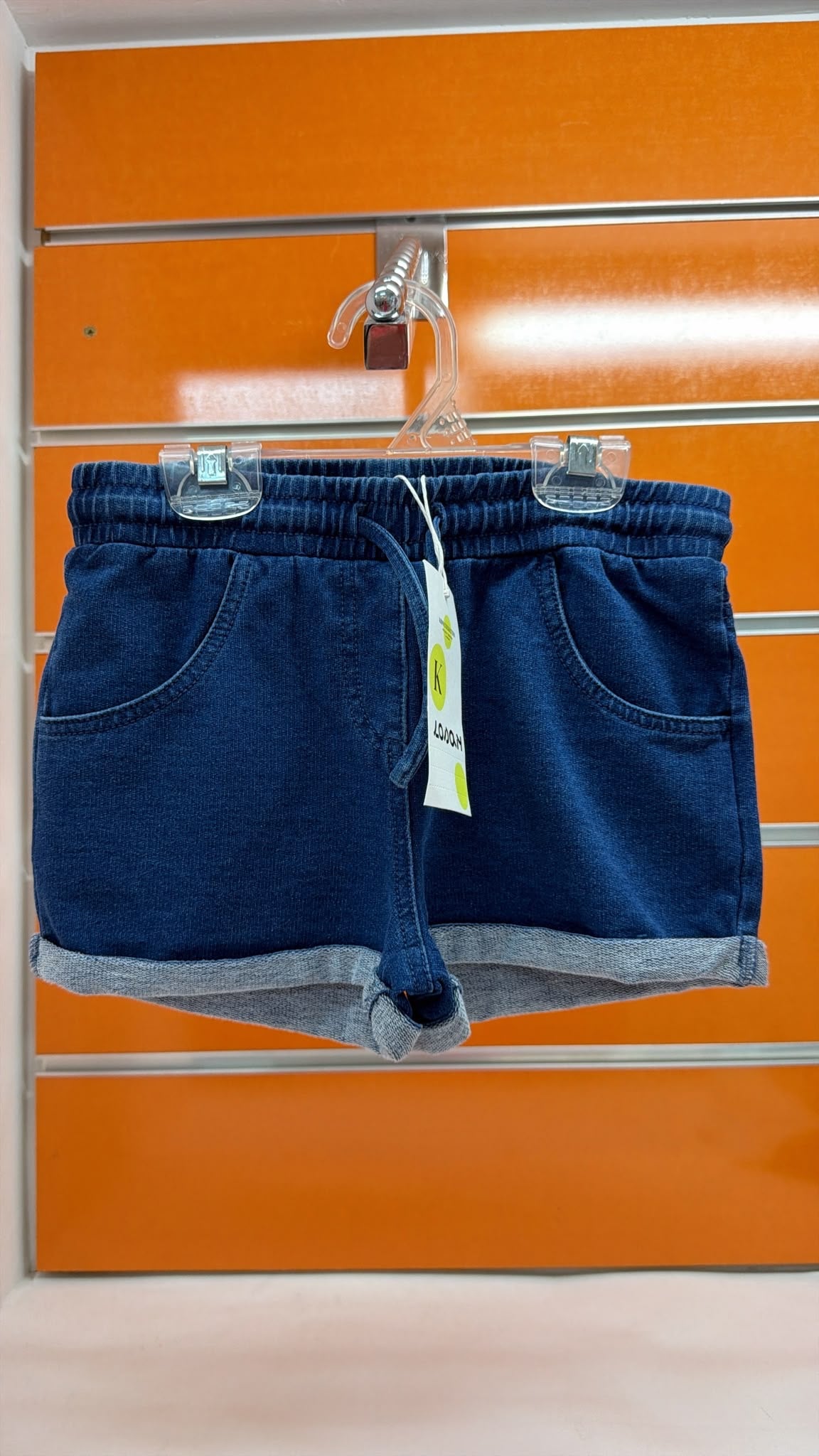 Short vaquero niña Losan azul oscuro — fotografía del producto