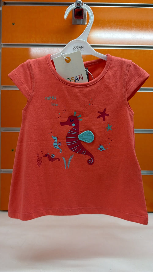 Camiseta bebé Losan coral caballito de mar Under the Sea — fotografía del producto