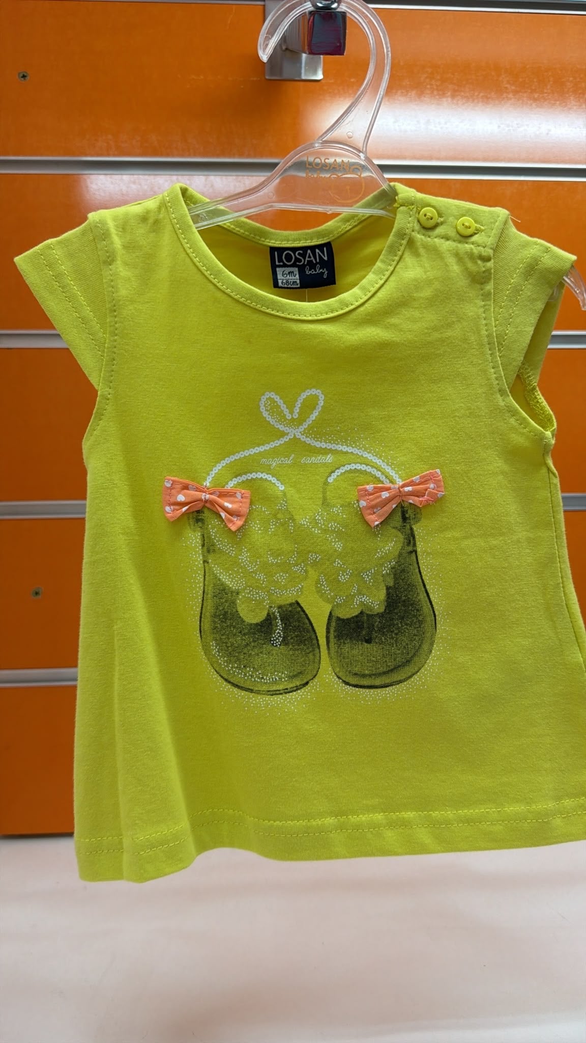 Conjunto bebé niña Losan con lazos y pantalón — fotografía del producto