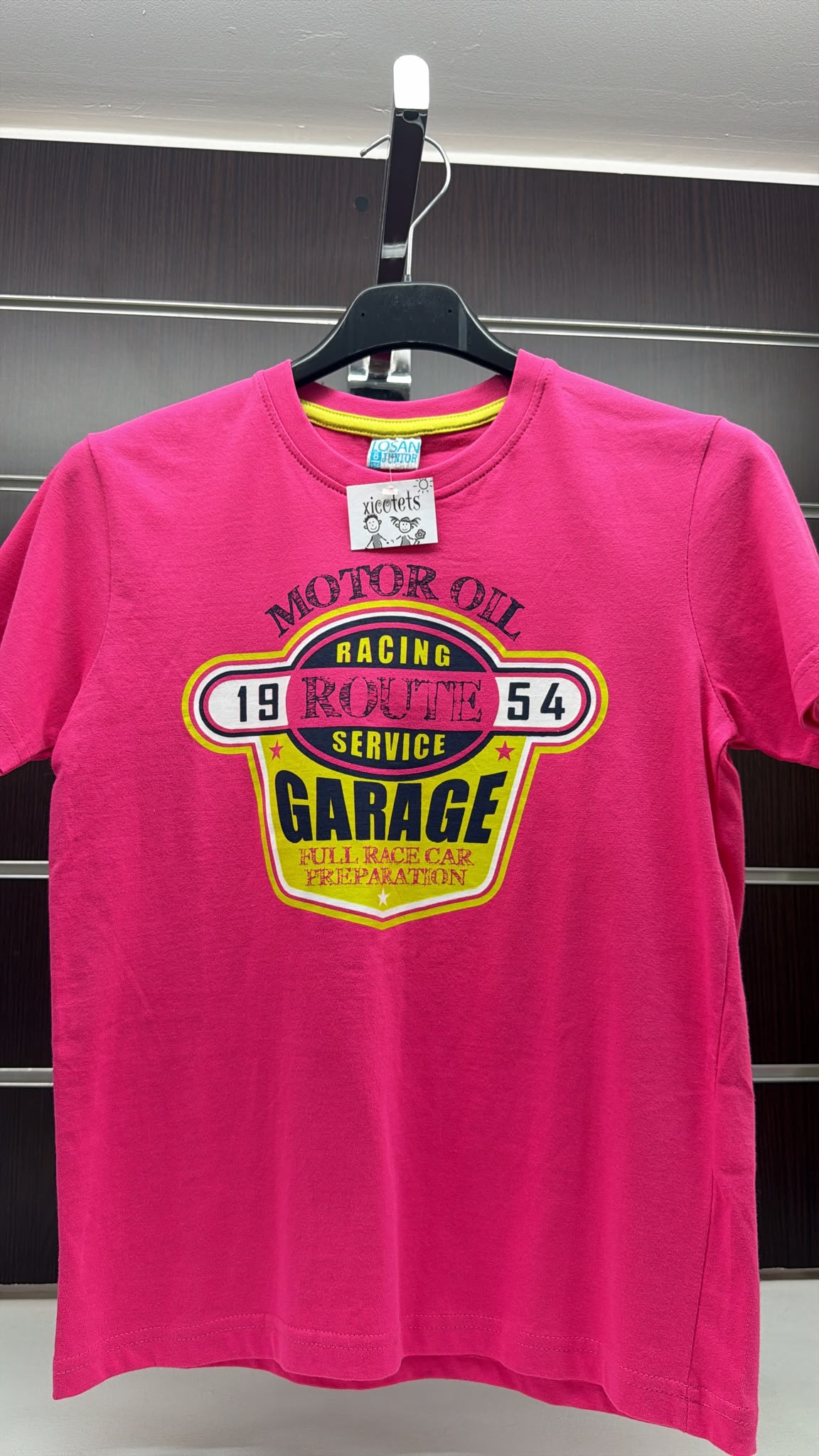 Camiseta niño Losan rosa Garage Racing — fotografía del producto