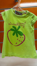 Camiseta bebé niña Losan verde lima con fresa — fotografía del producto