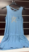 Vestido niña Losan azul con estrella brillante — fotografía del producto