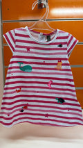Vestido bebé Losan rayas rosa Under the Sea — fotografía del producto