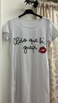 Camiseta blanca “Claro que sí, guapi” — fotografía del producto