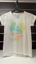 Camiseta niña Losan blanca Think Happy — fotografía del producto