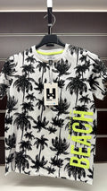 Camiseta niño Nath Kids blanca con palmeras Beach — fotografía del producto