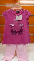 Conjunto bebé niña Losan con lazos y pantalón — fotografía del producto