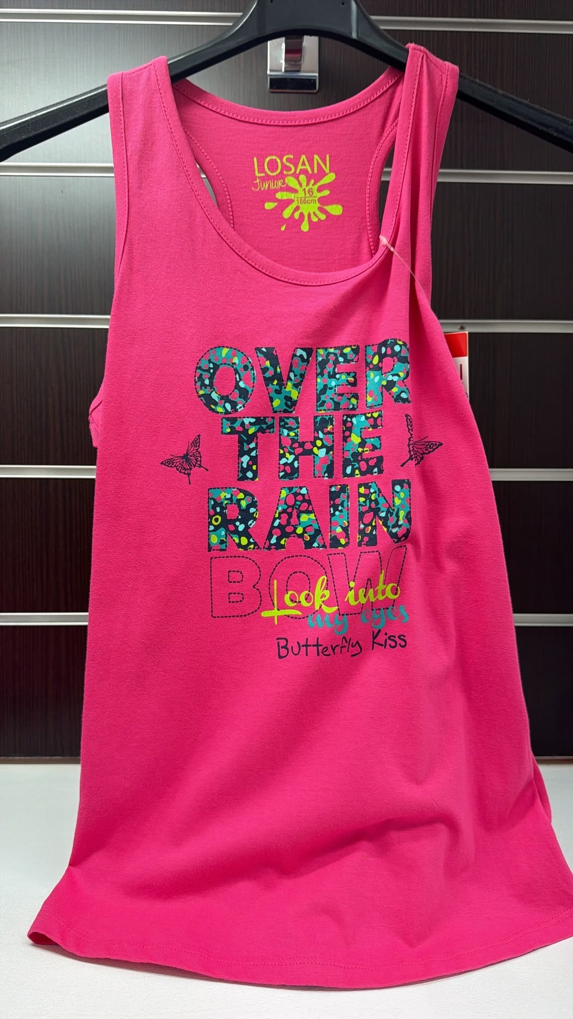 Camiseta de tirantes Losan fucsia Over the Rainbow — fotografía del producto
