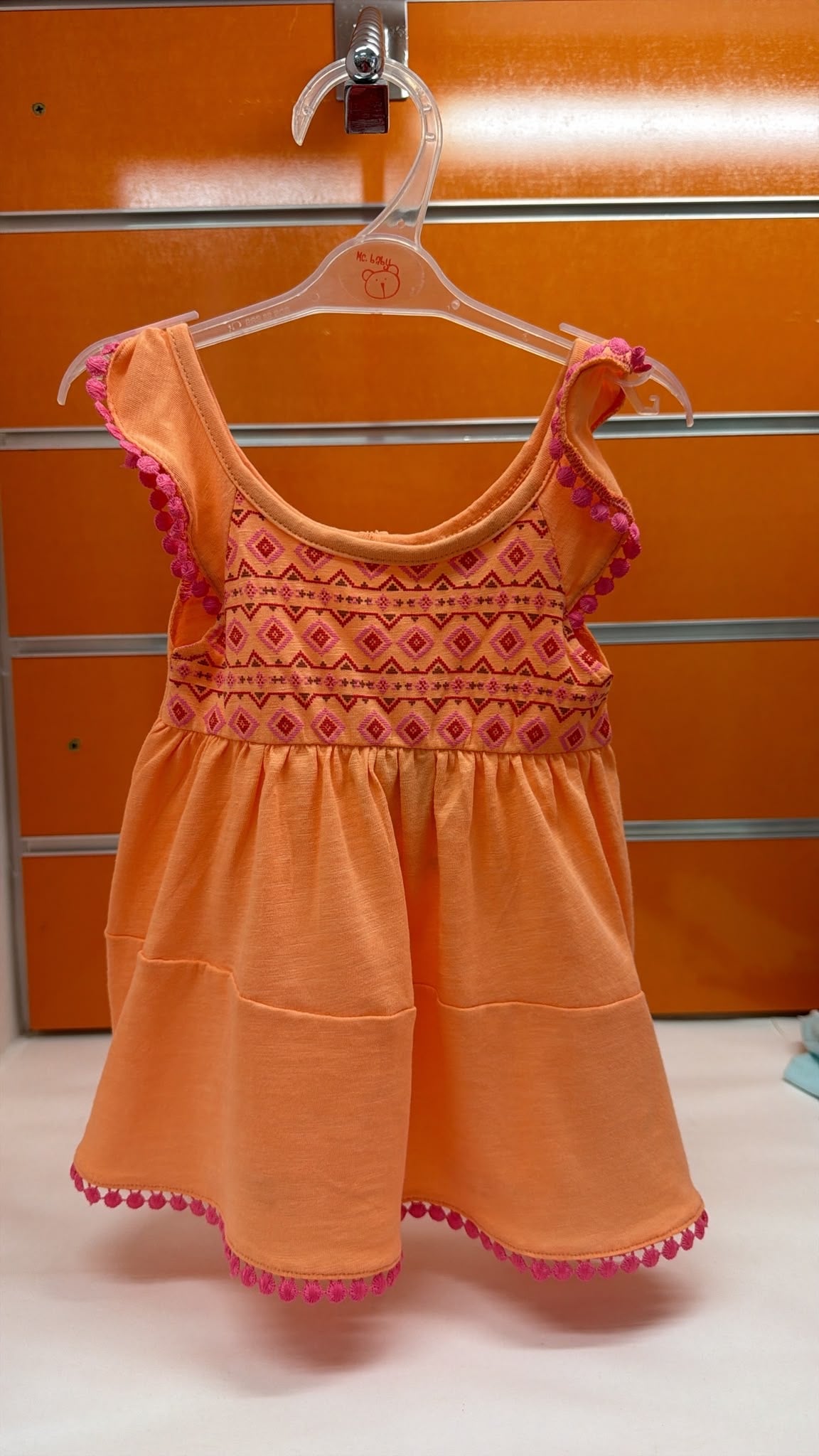Vestido bebé Losan naranja boho — fotografía del producto