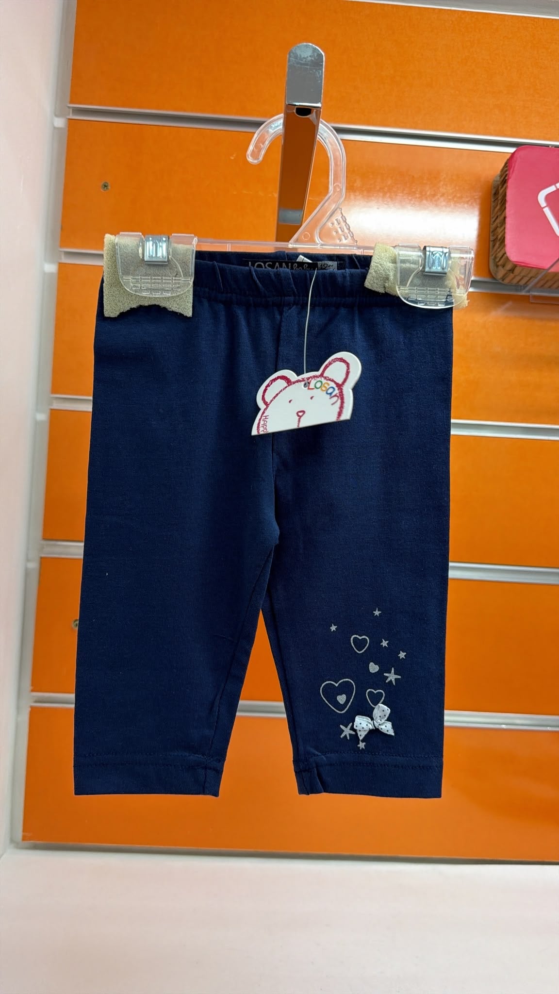 Leggings bebé Losan azul marino con corazones — fotografía del producto
