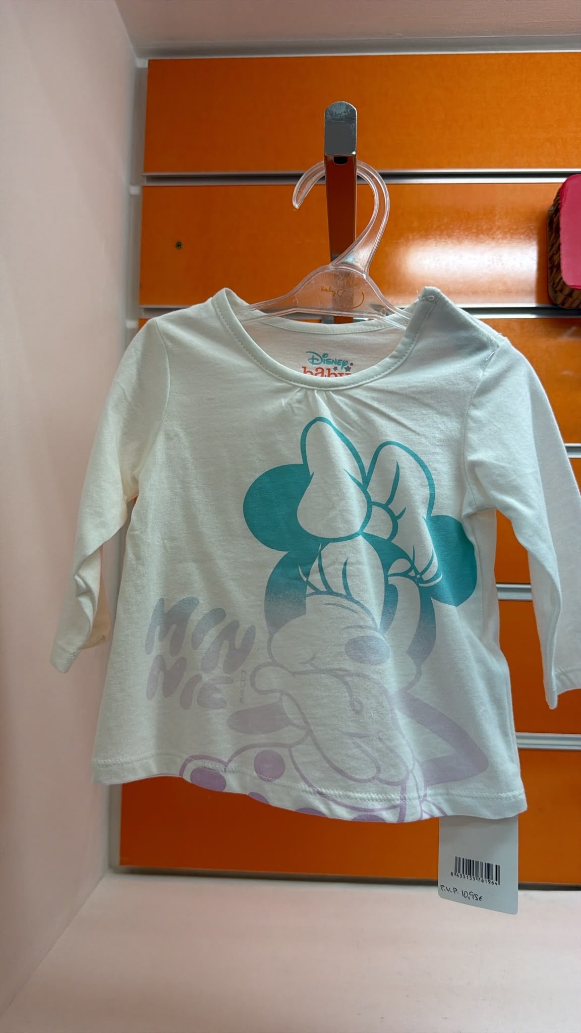 Camiseta bebé Disney Minnie en tonos pastel — fotografía del producto