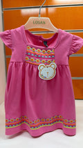Vestido bebé niña Losan rosa con estampado geométrico — fotografía del producto