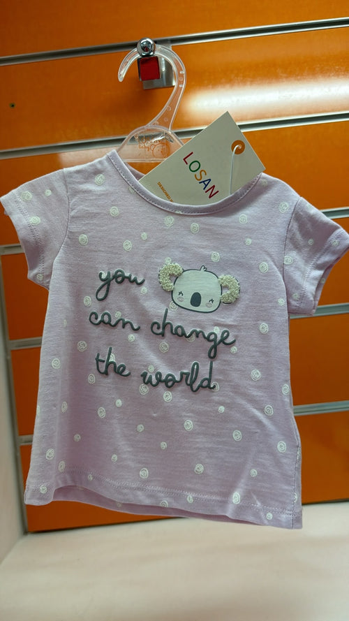 Camiseta bebé Losan lila koala Better World — fotografía del producto