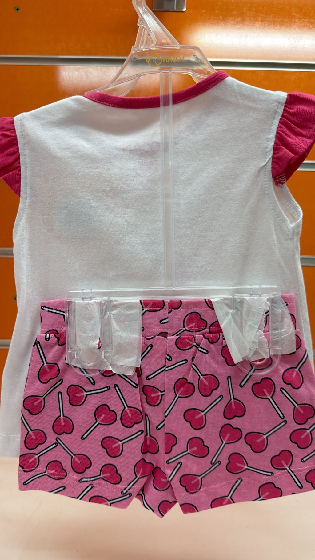 Conjunto bebé niña Losan con short estampado — fotografía del producto