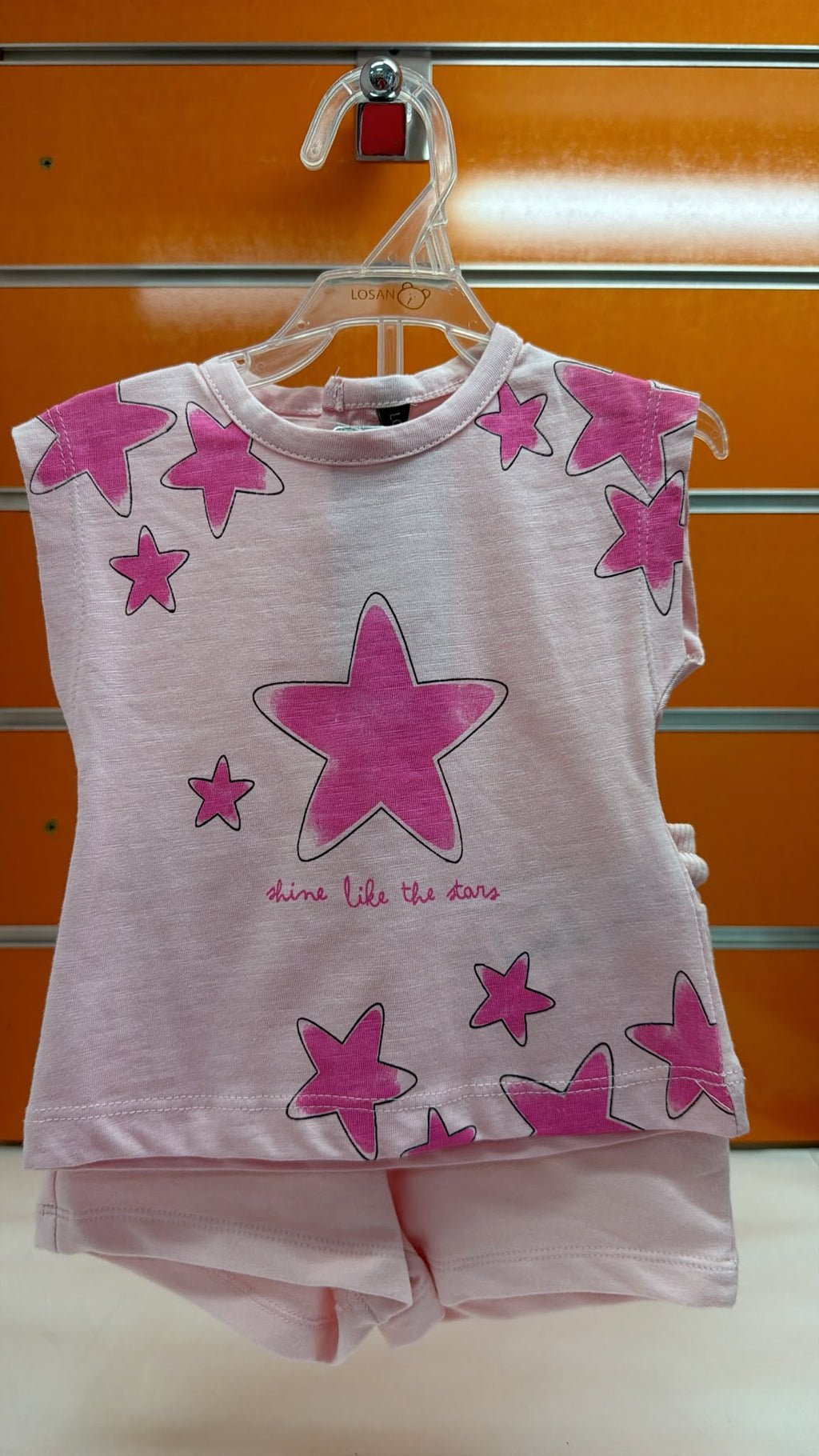 Conjunto bebé Losan rosa estrellas Shine Like the Stars — fotografía del producto