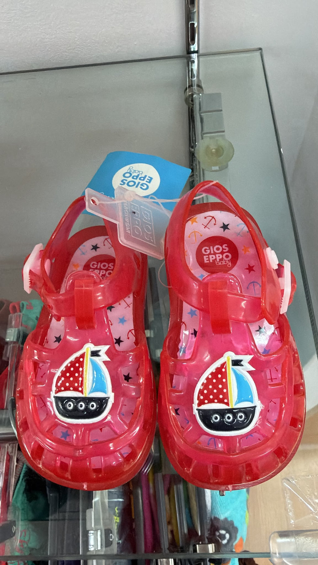 Cangrejeras Gioseppo – Rojo con barco — fotografía del producto